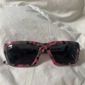 Prada | Accessories | Prada Pink And Green Sunglasses With  display picture 3